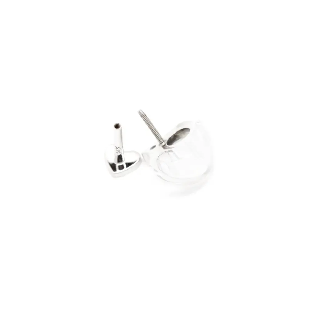 14KT Solid Gold Ribbon Sparkle Threaded Labret Earring