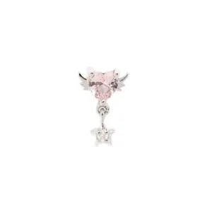 14KT Solid Gold Star Angel Threaded Labret Earring