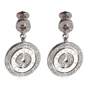 Astrale Cerchi Drop Diamond Earrings in 18k White Gold 1 3/8 CTW