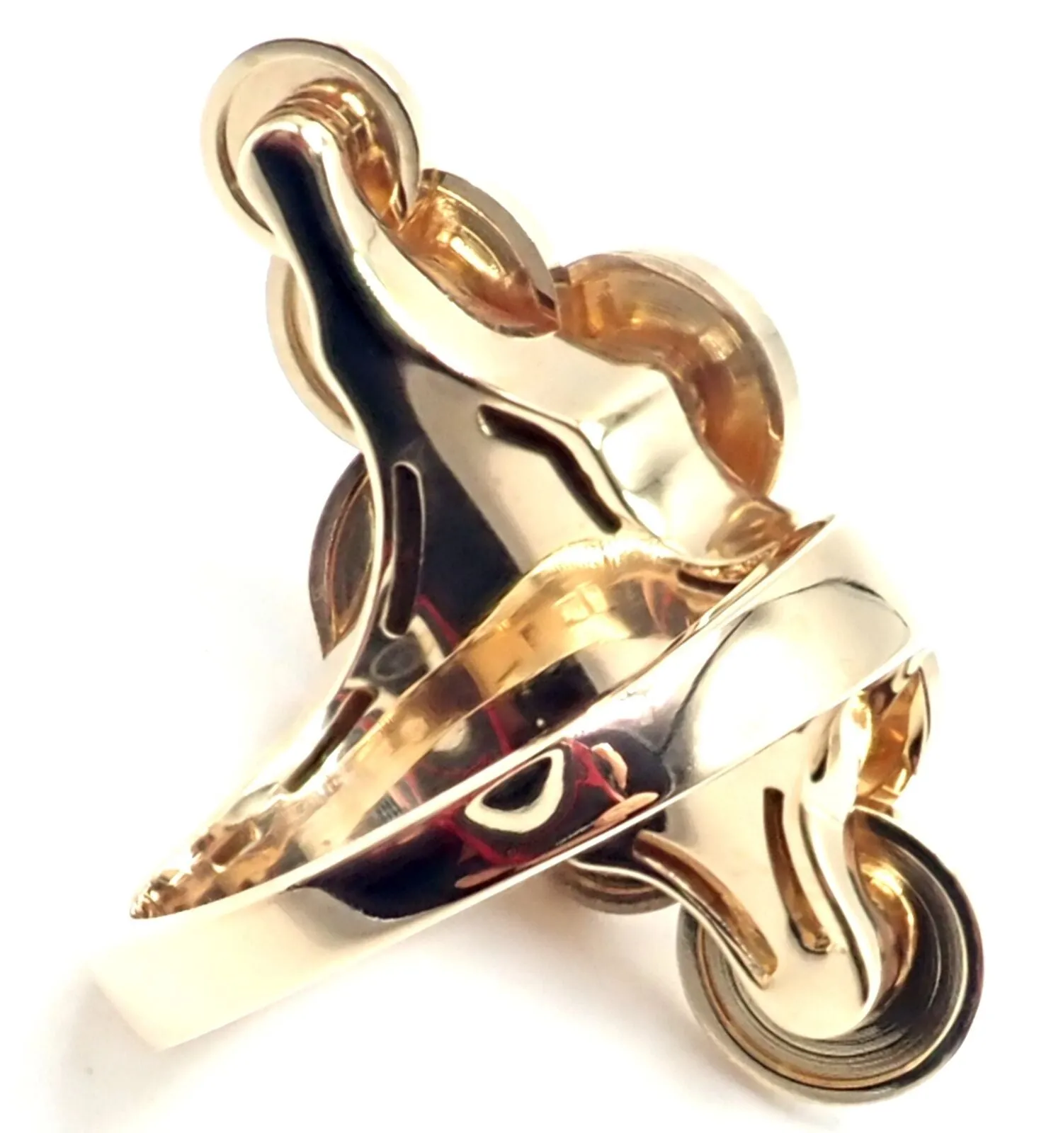 Authentic! Bvlgari Bulgari Cicladi 18k Yellow Gold Large Ring