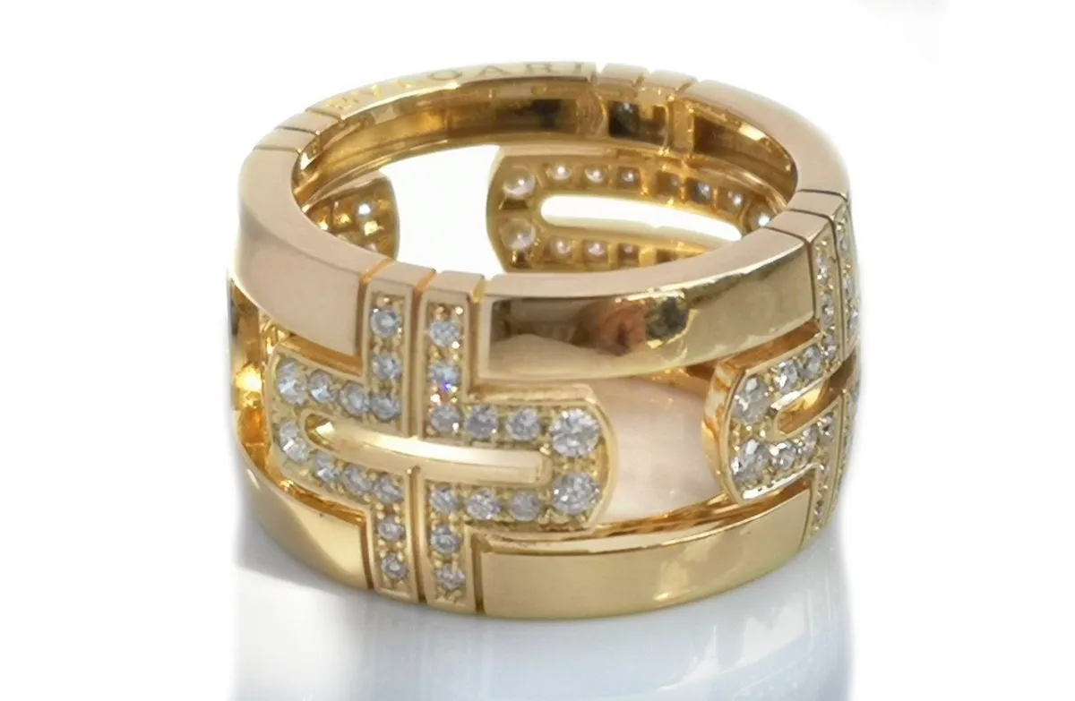Bulgari Bvlgari Parentesi Diamond 750 Ring SZ 52