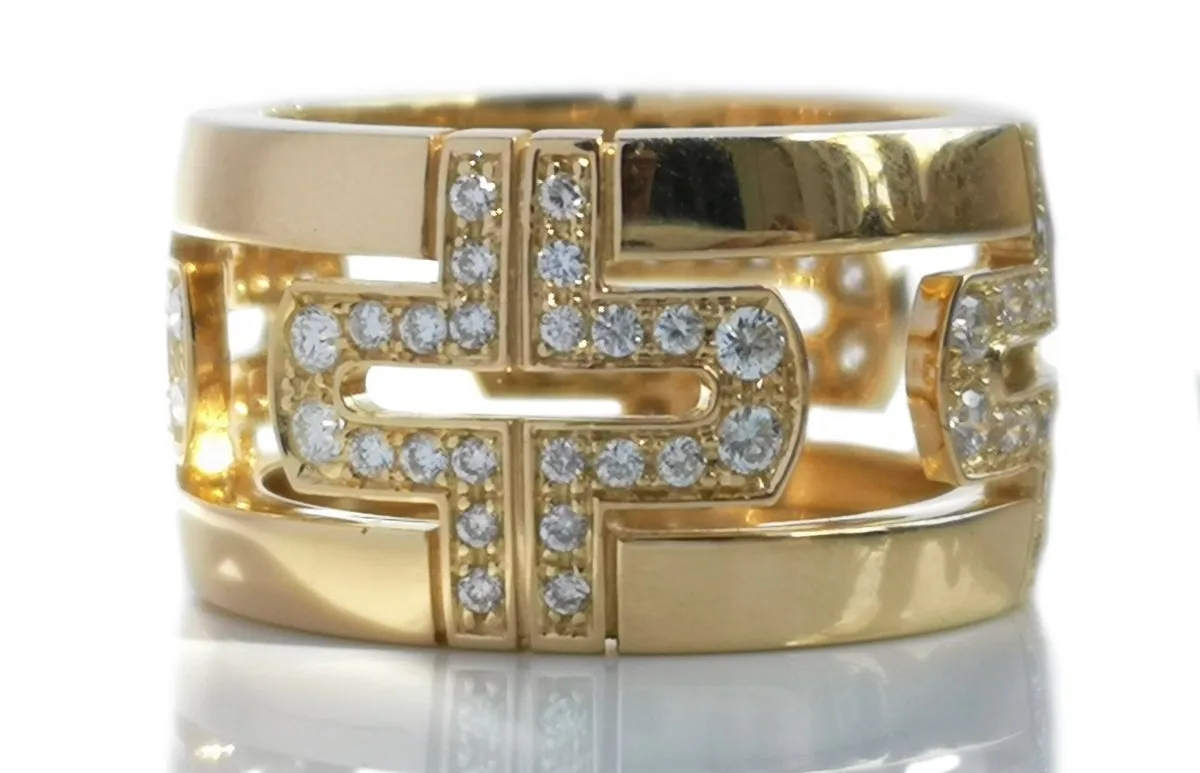 Bulgari Bvlgari Parentesi Diamond 750 Ring SZ 52