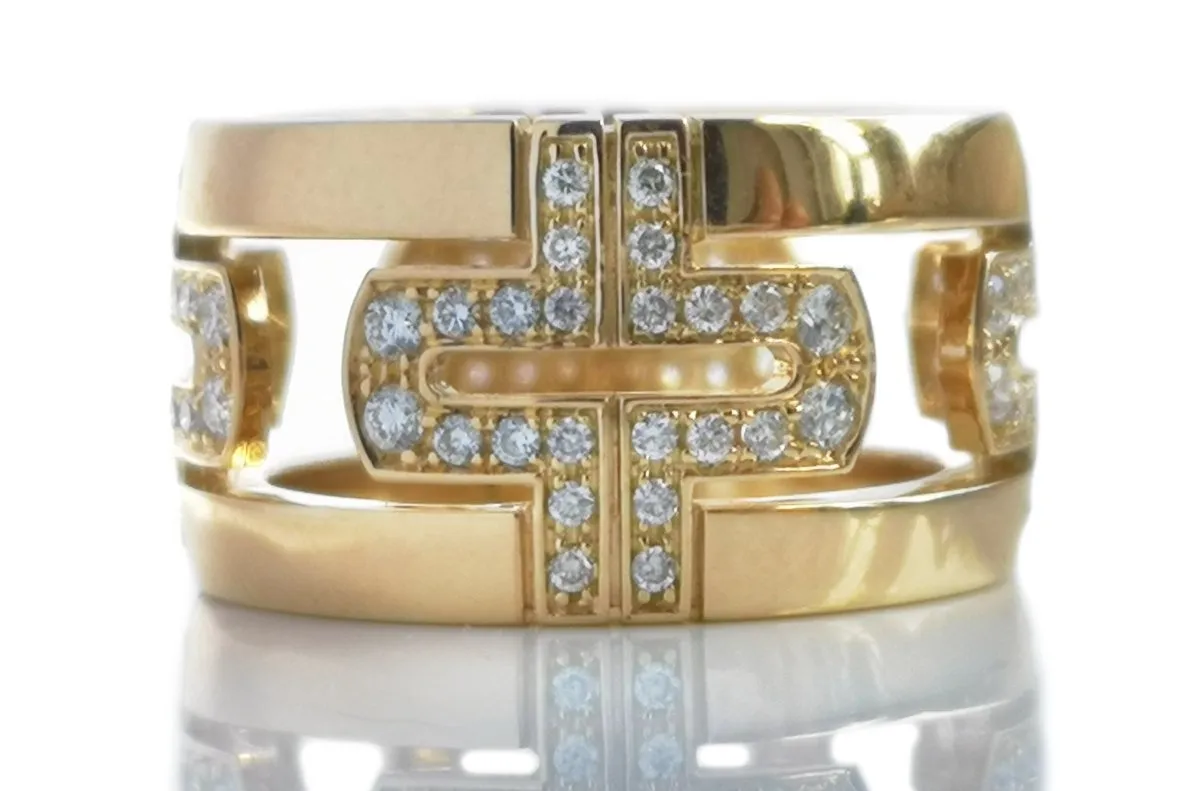 Bulgari Bvlgari Parentesi Diamond 750 Ring SZ 52