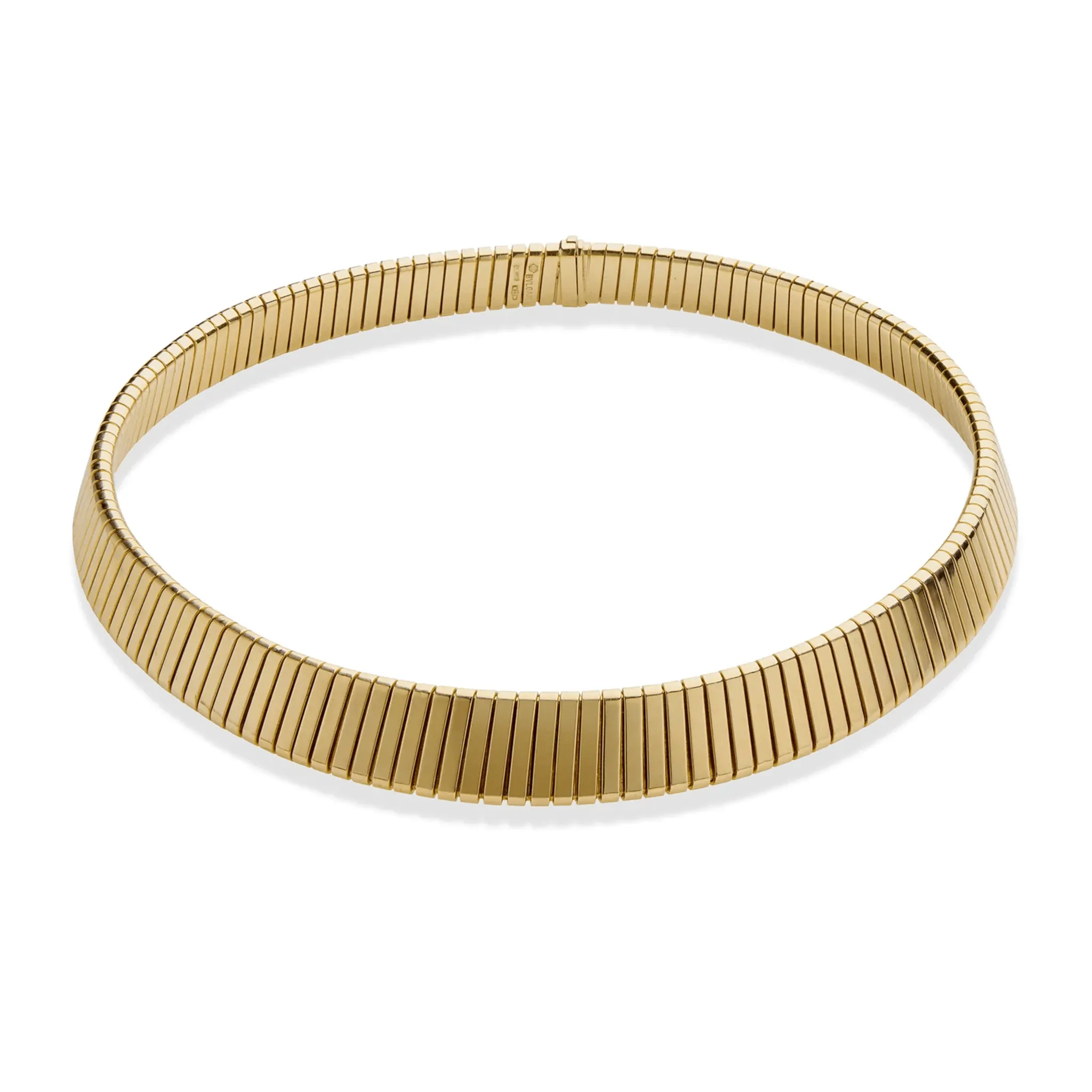Bulgari Italy Post-1980s 18KT Yellow Gold Tubogas Necklace