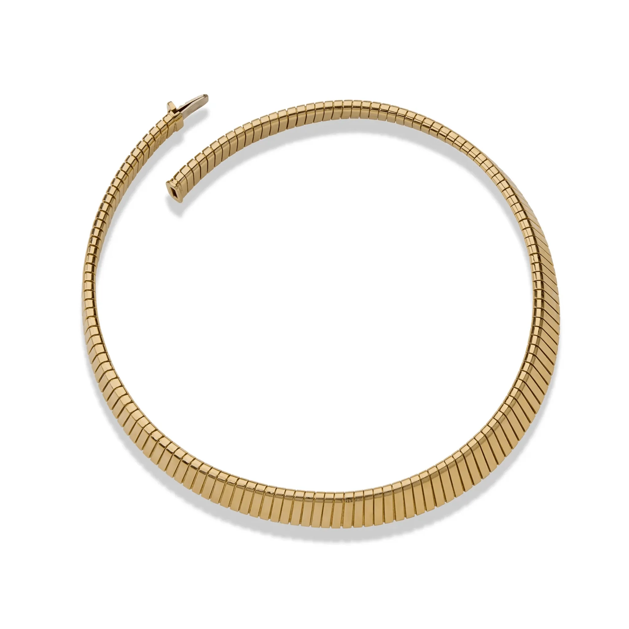 Bulgari Italy Post-1980s 18KT Yellow Gold Tubogas Necklace