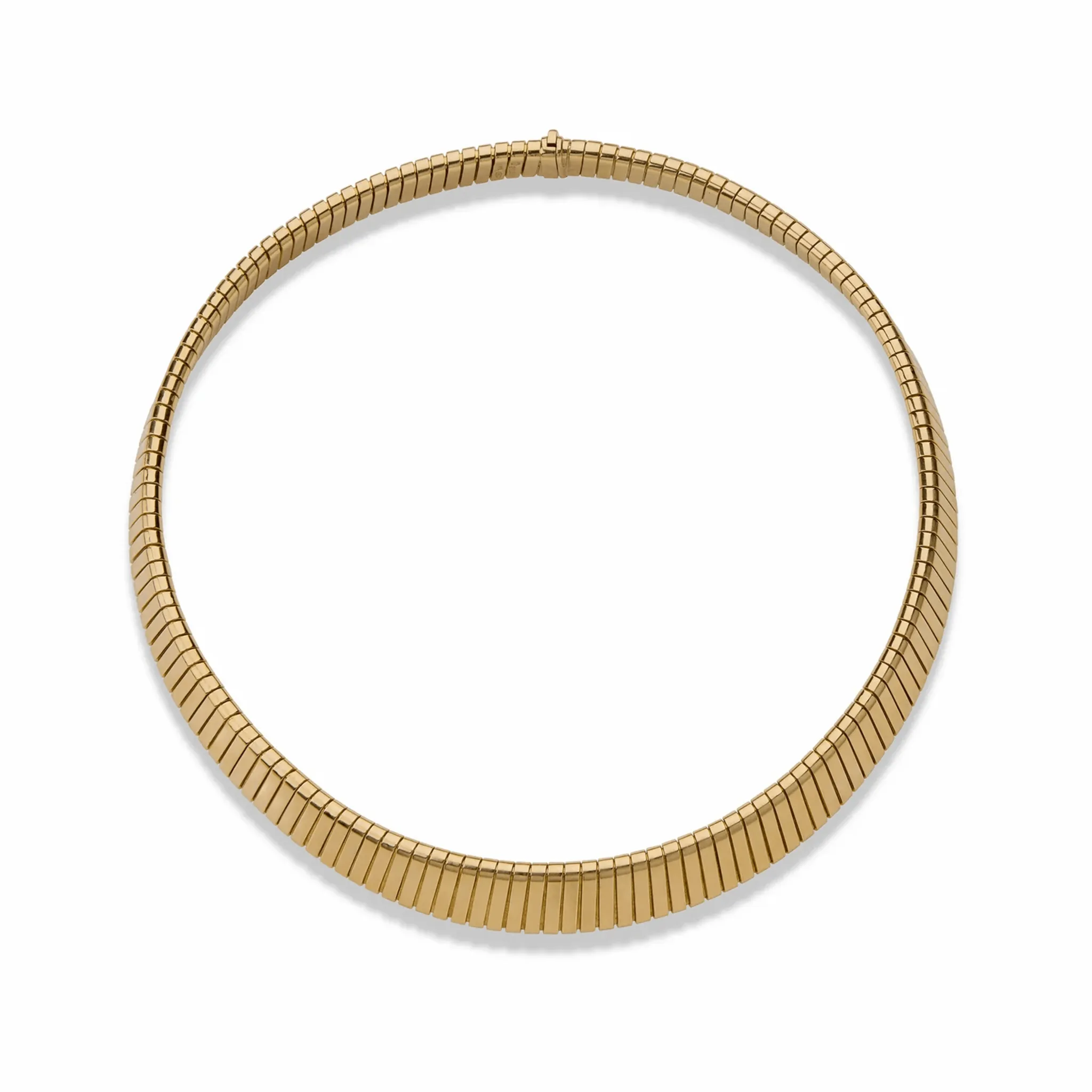 Bulgari Italy Post-1980s 18KT Yellow Gold Tubogas Necklace