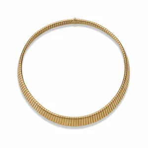 Bulgari Italy Post-1980s 18KT Yellow Gold Tubogas Necklace