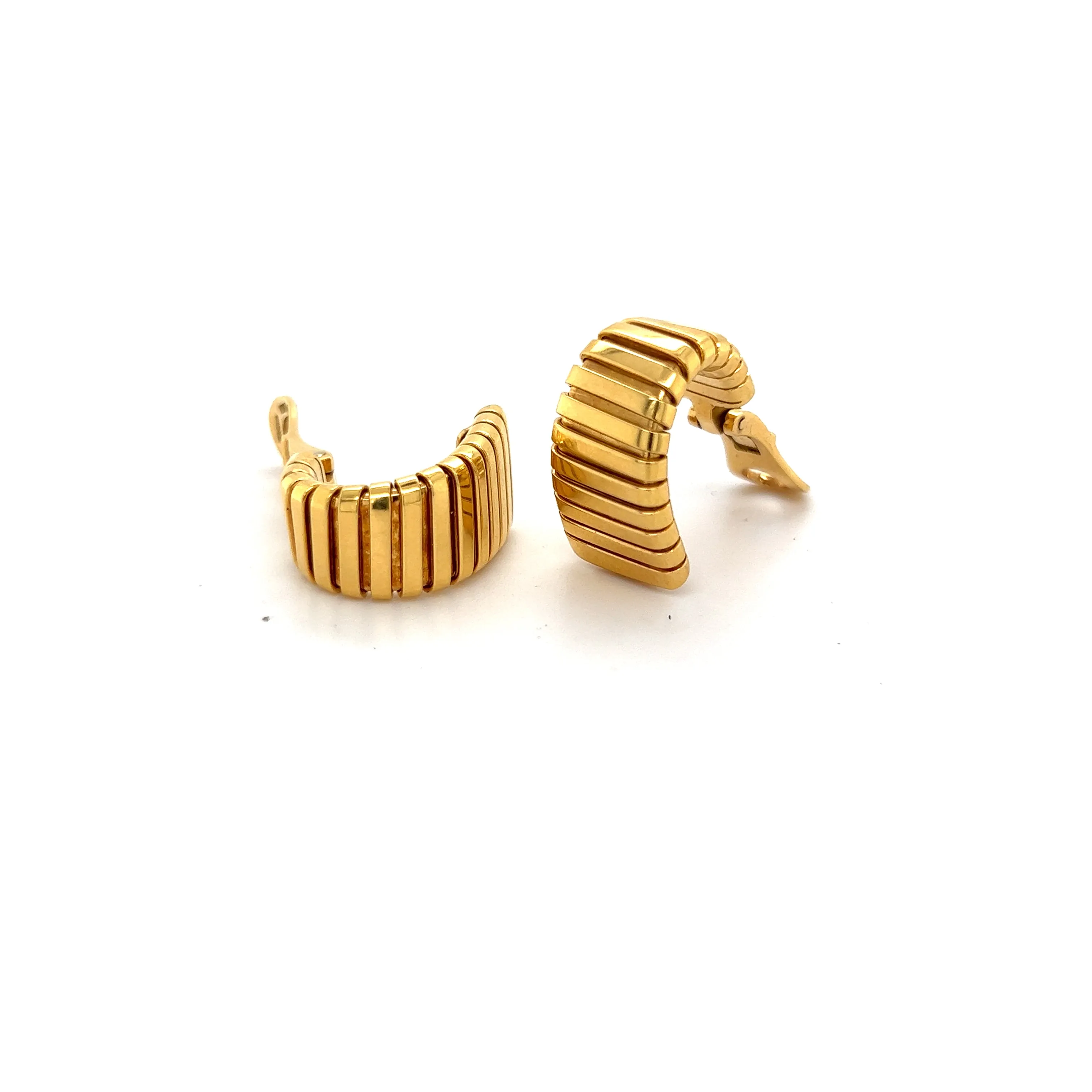 Bulgari Tubogas 18kt Gold Hoop Earrings