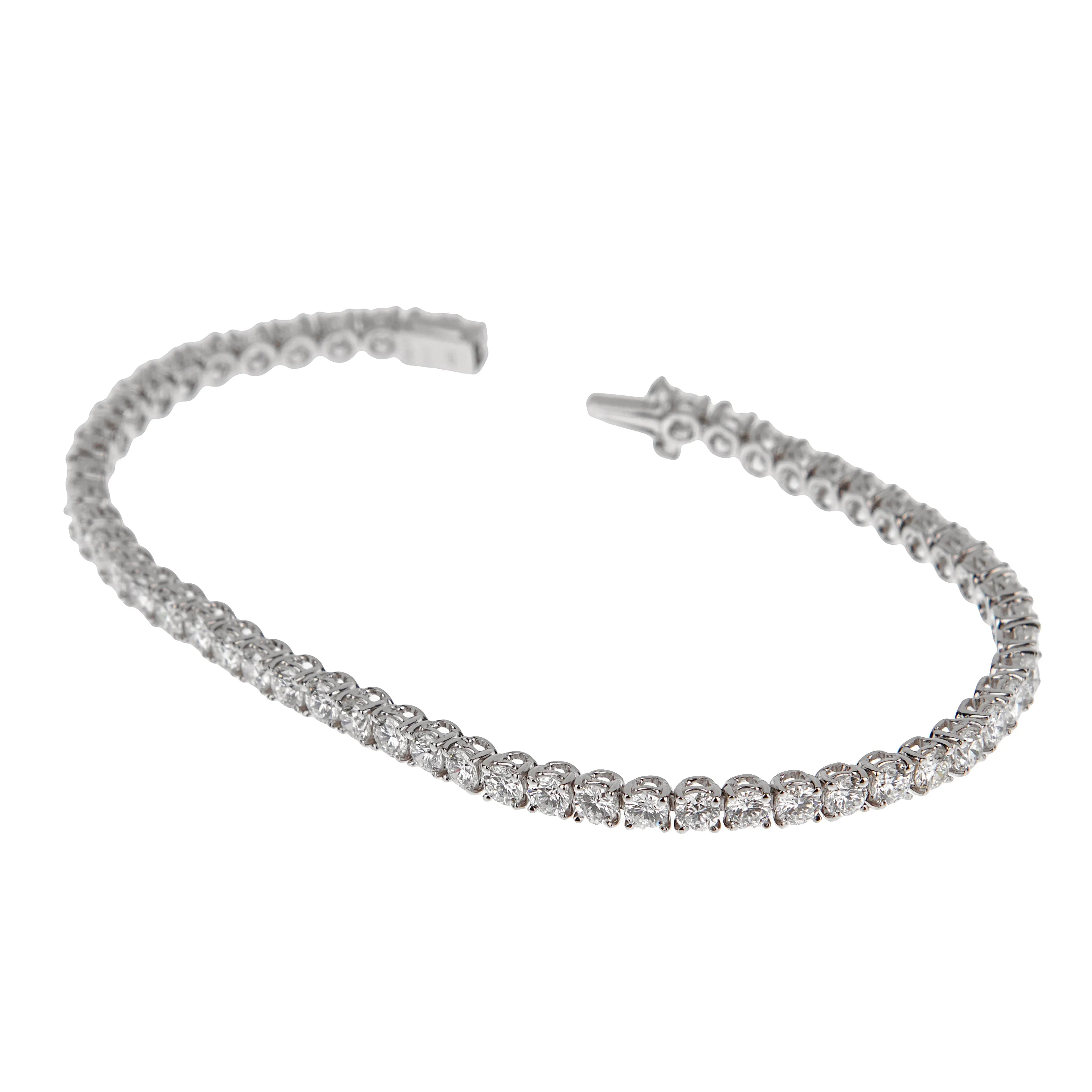 Bvlgari Griffe 6ct Diamond 18k White Gold Tennis Bracelet