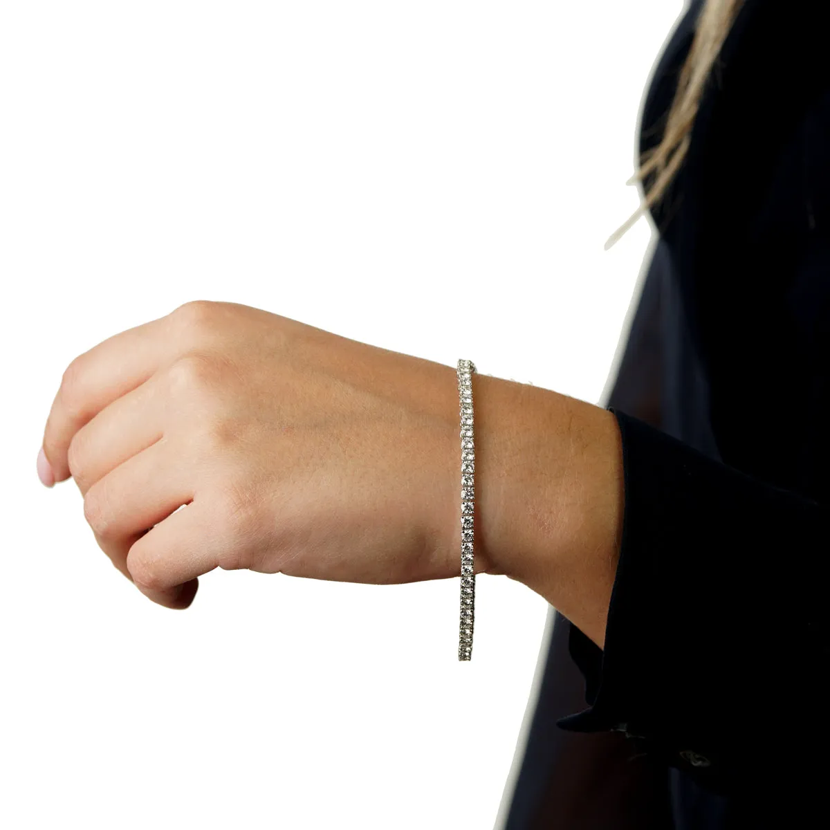 Bvlgari Griffe 6ct Diamond 18k White Gold Tennis Bracelet