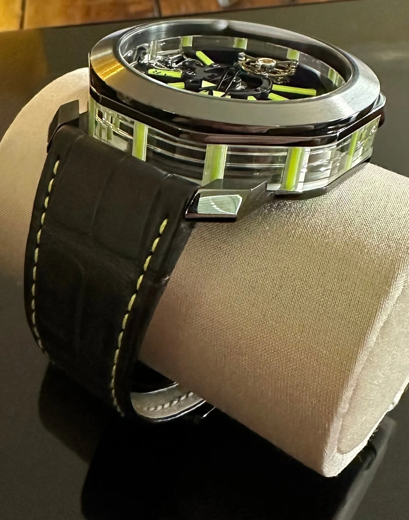 Bvlgari Octo Roma Sapphire Tourbillon Titanium DLC Mens Watch BG044TT8SK