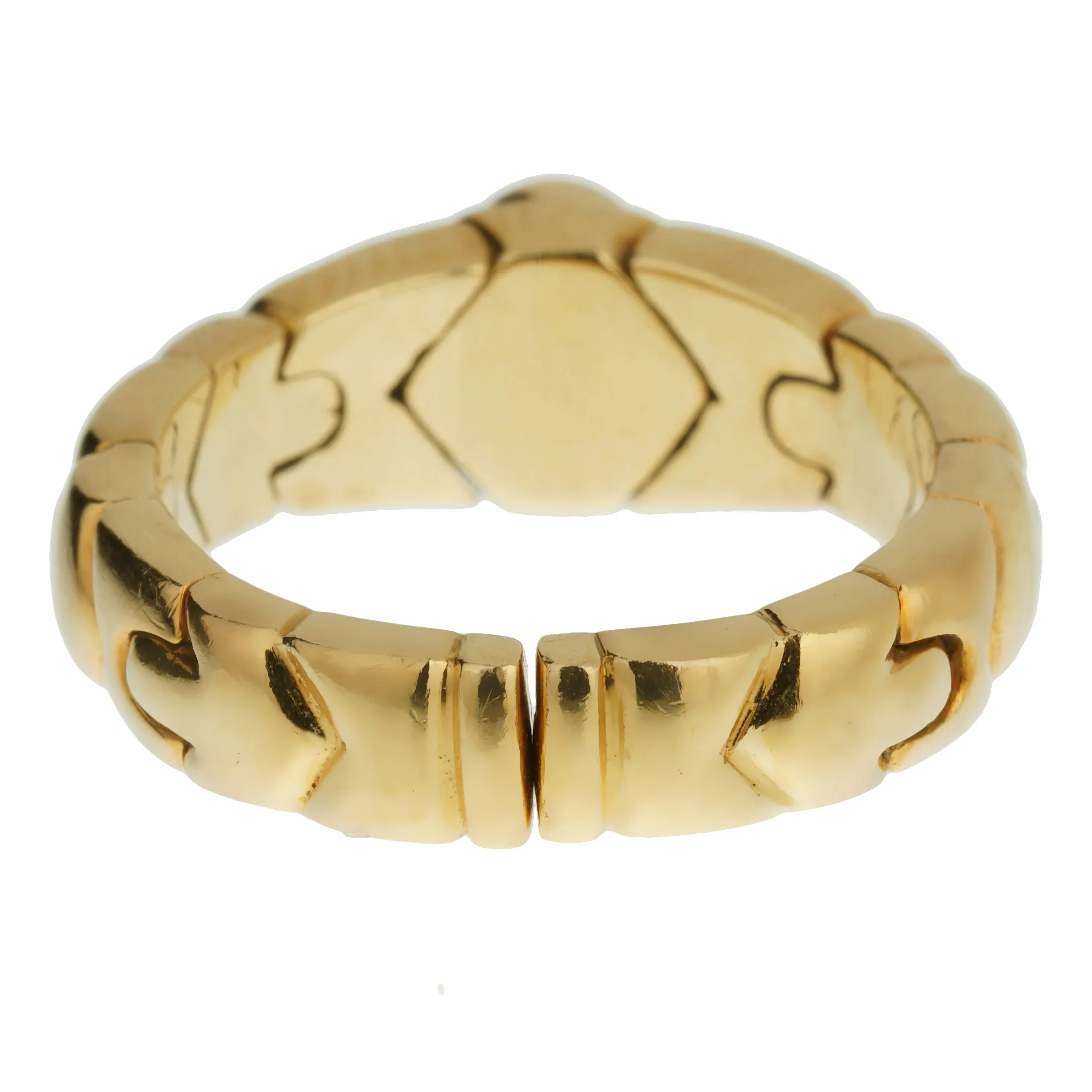 Bvlgari Vintage Sapphire Alveare 18k Yellow Gold Ring