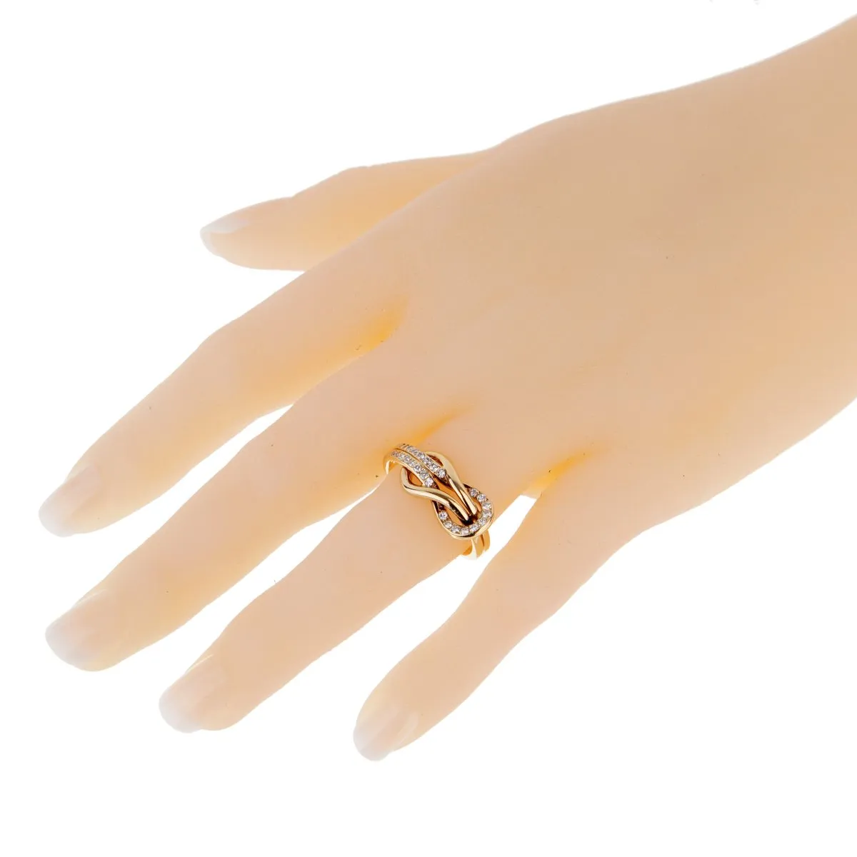 Cartier Love Knot Diamond Gold Ring