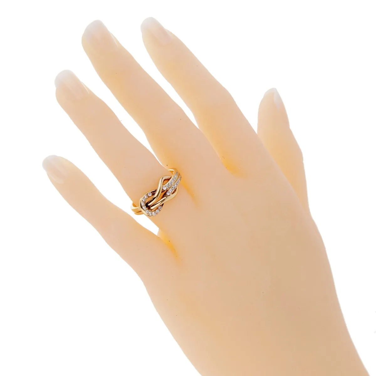 Cartier Love Knot Diamond Gold Ring