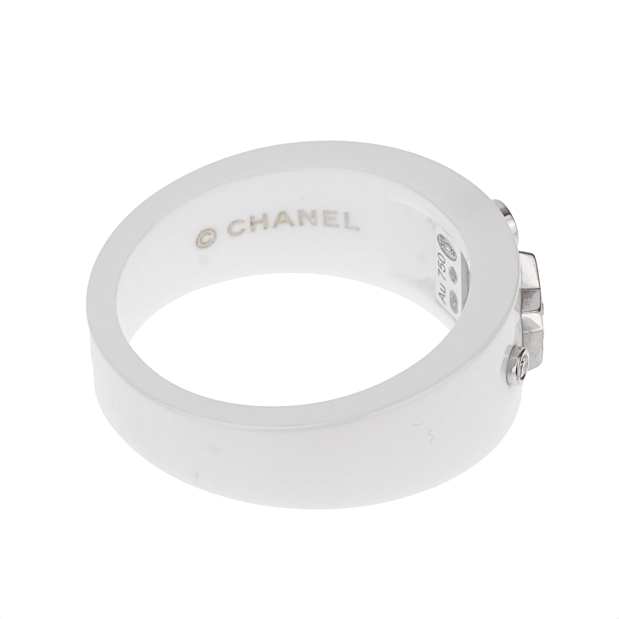 Chanel Comete Ceramic Diamond White Gold Ring