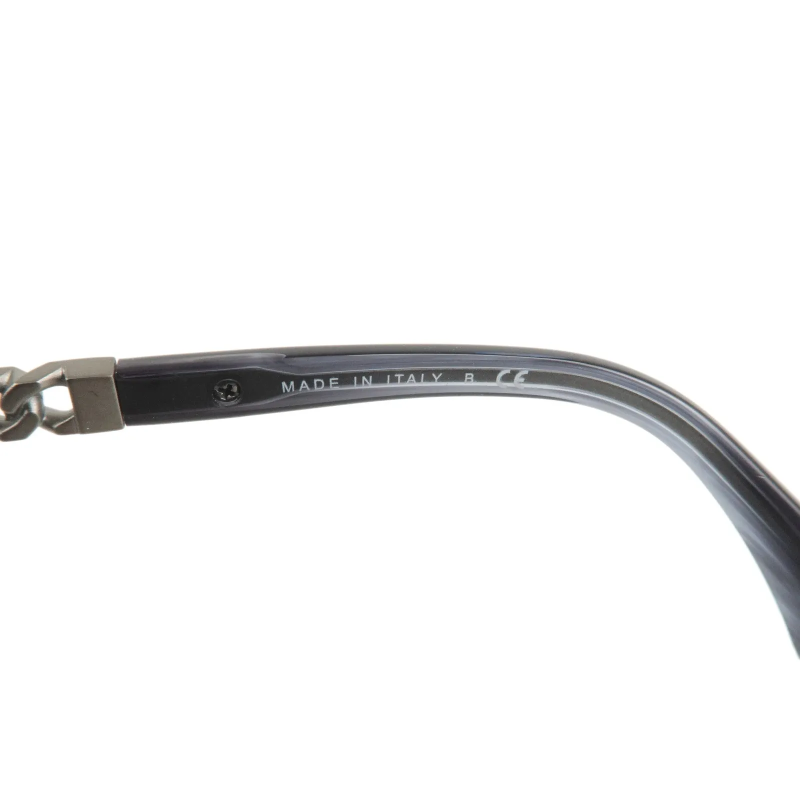 CHANEL Plastic Metal Chain Motif Sunglasses 56E20 140 Black 5353-A Used
