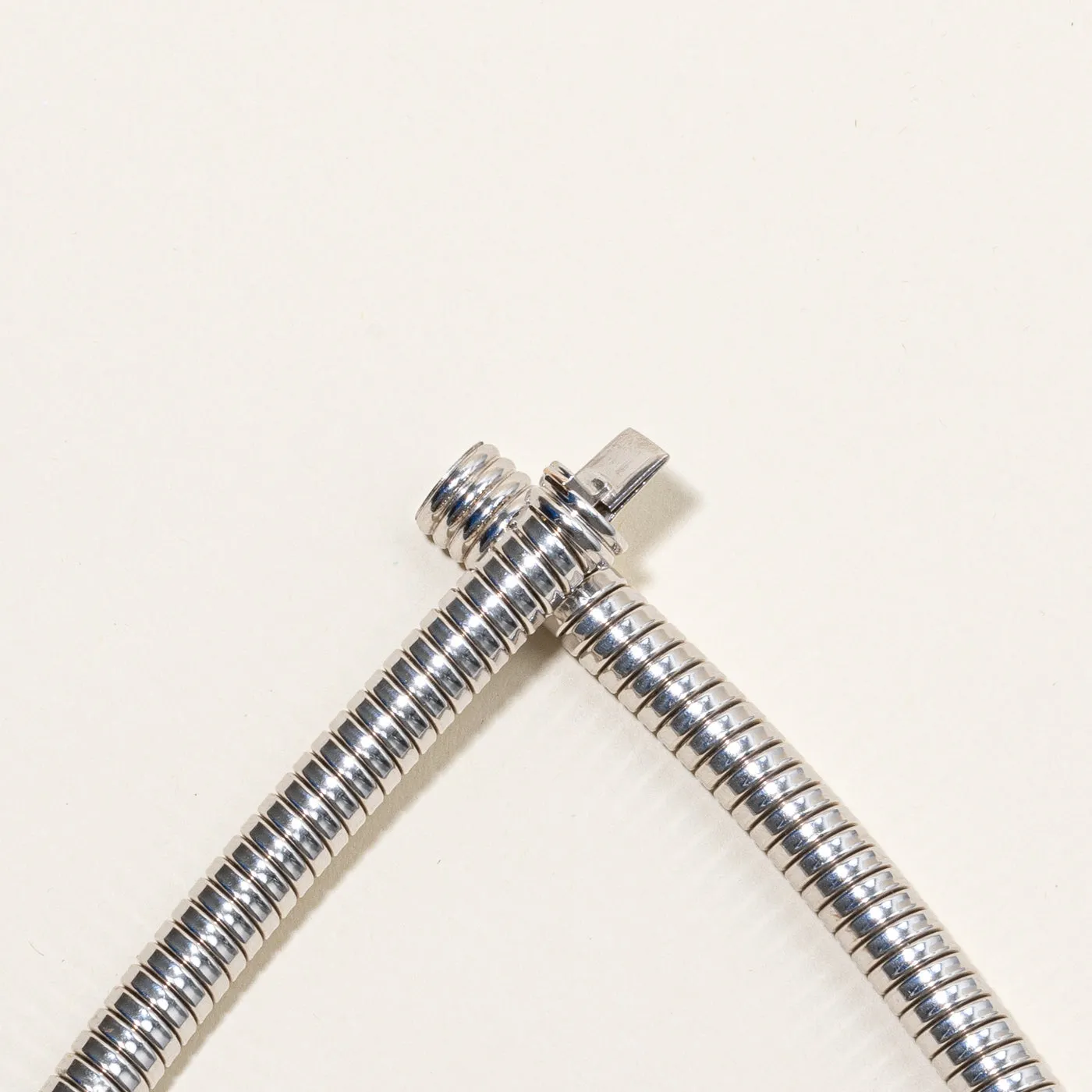 'Chopard' Tubogas 18k White Gold Necklace | 19" |