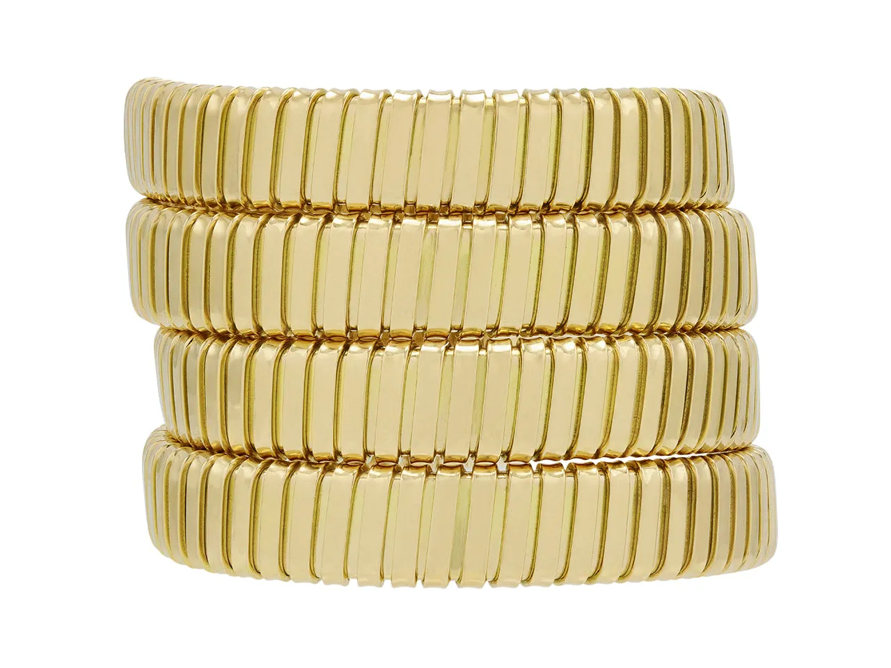 Italian Tubogas Triple Coil Bracelet in 18K, by Beladora
