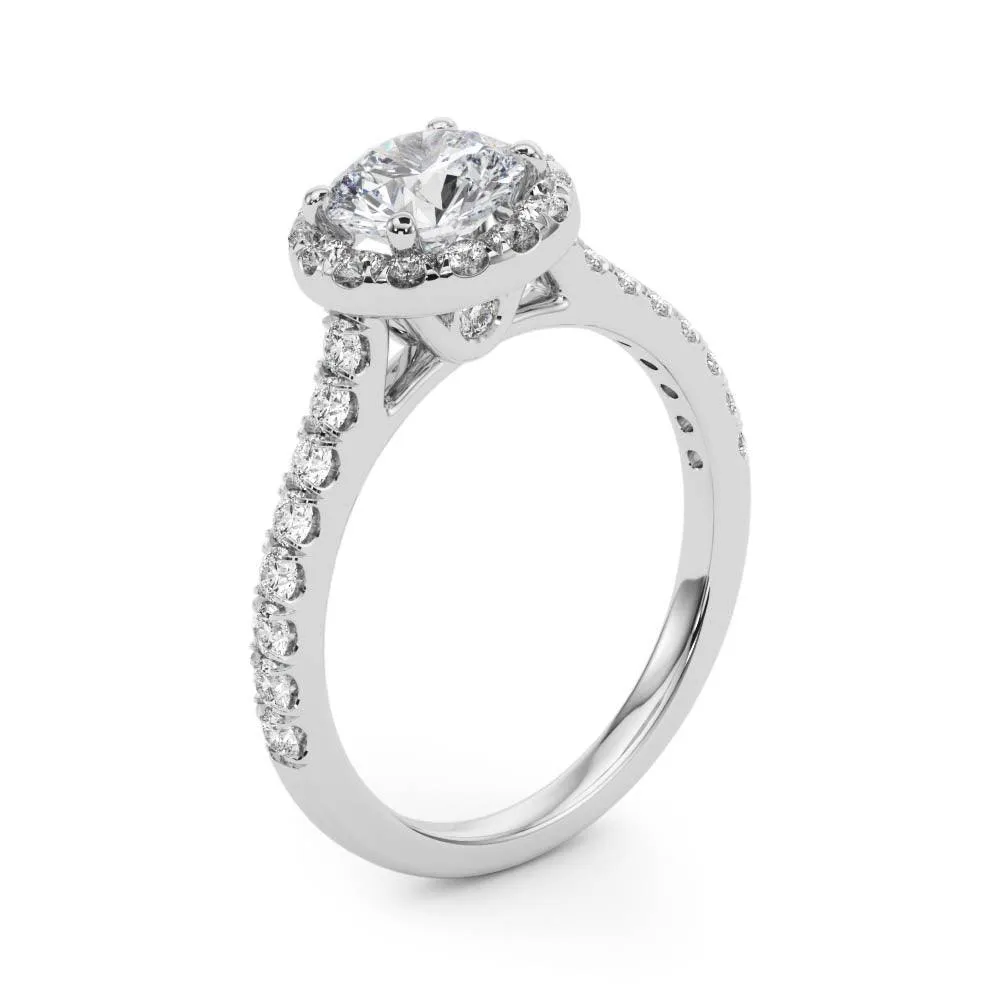 Lana - Elevate your proposal - Halo Diamond Engagement Ring 1.50 Carats
