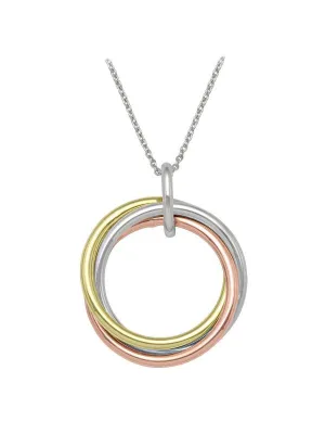 TECA167 - TRI COLOUR LOVE KNOT NECKLACE