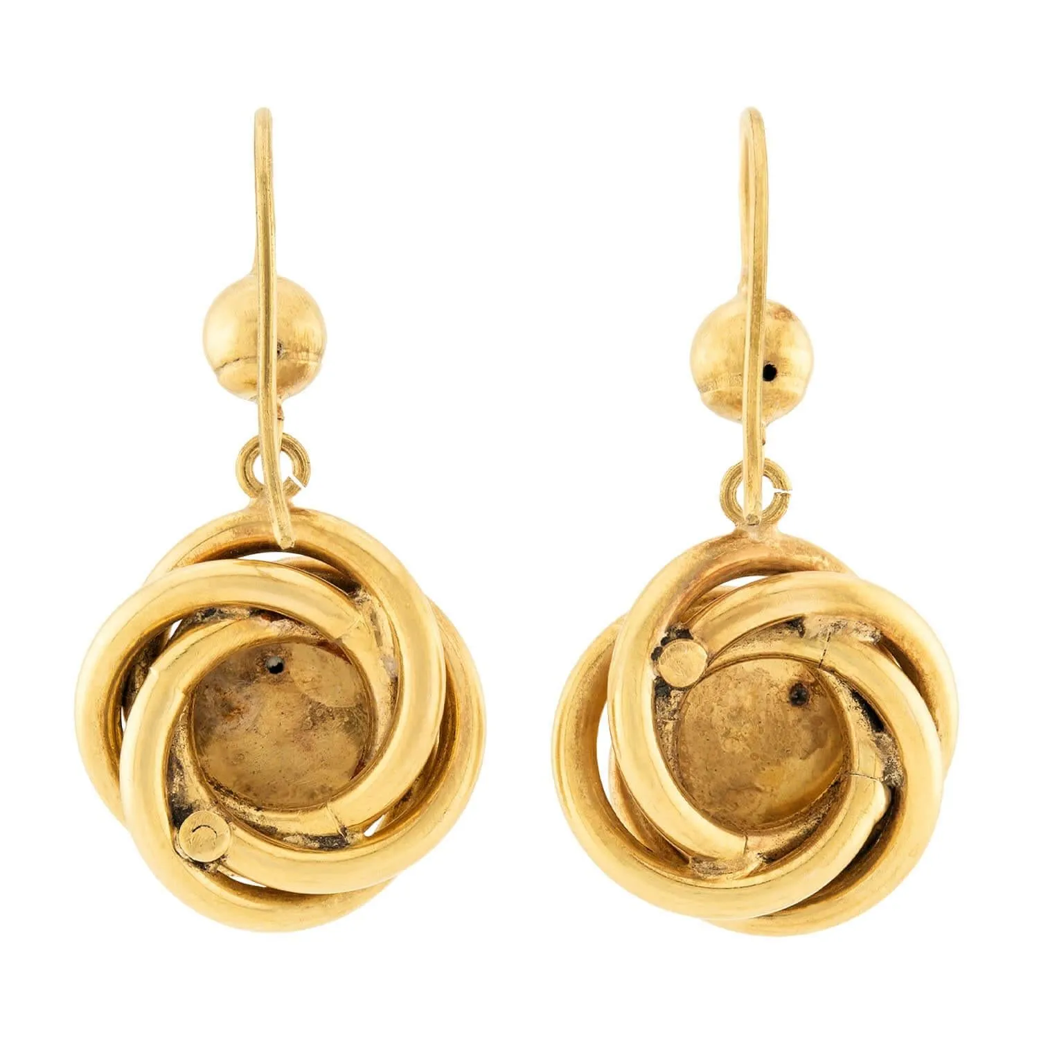 Victorian 9k Knot Motif Dangle Earrings