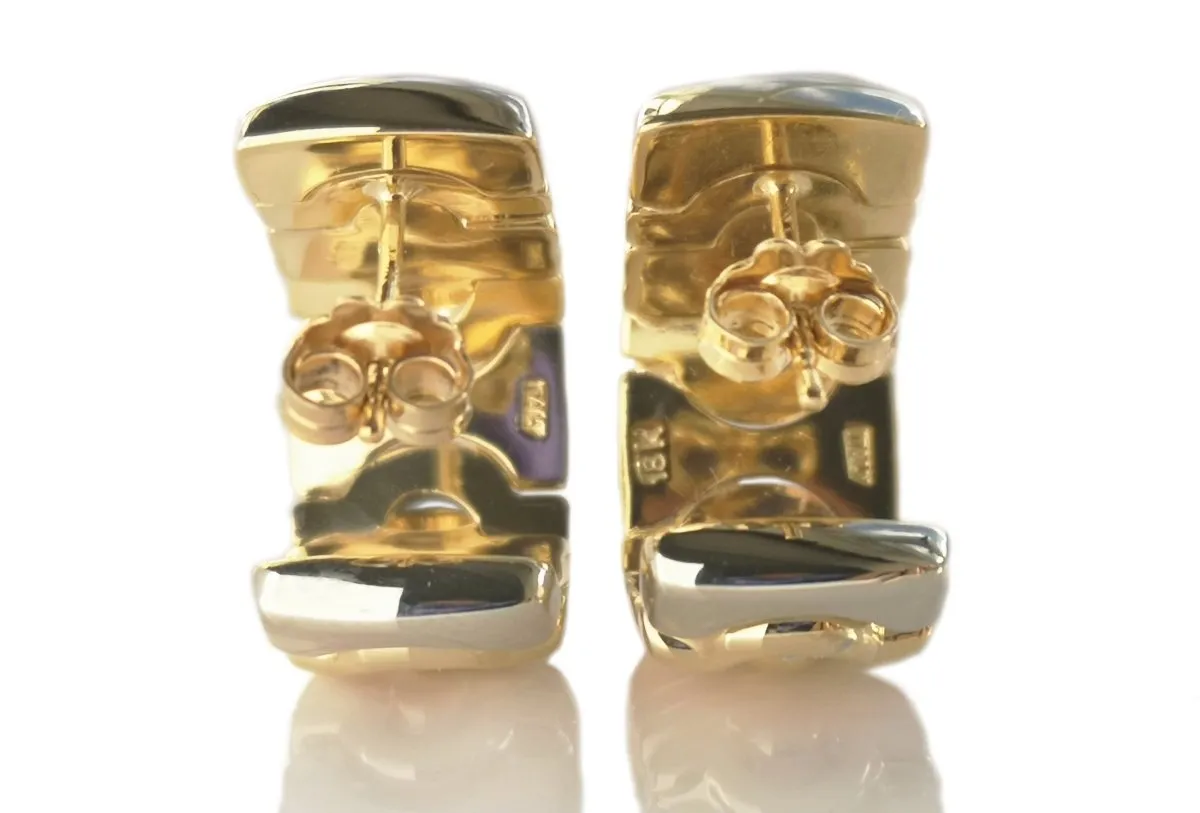 Vintage 1990s 18k Gold Parentesi Earrings